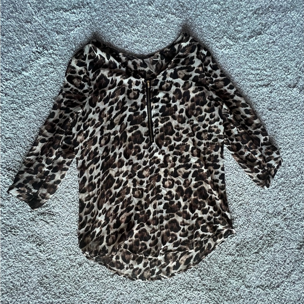 Sheer Leopard Print Blouse🐆